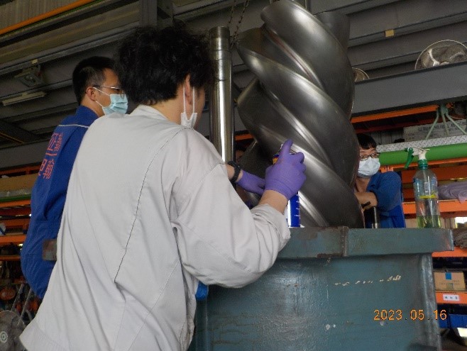 壓縮機各段轉子組拆解及組裝型號：KOBELCO KS50LTX