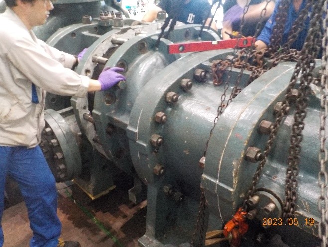 壓縮機週邊管路回裝型號：KOBELCO KS50LTX